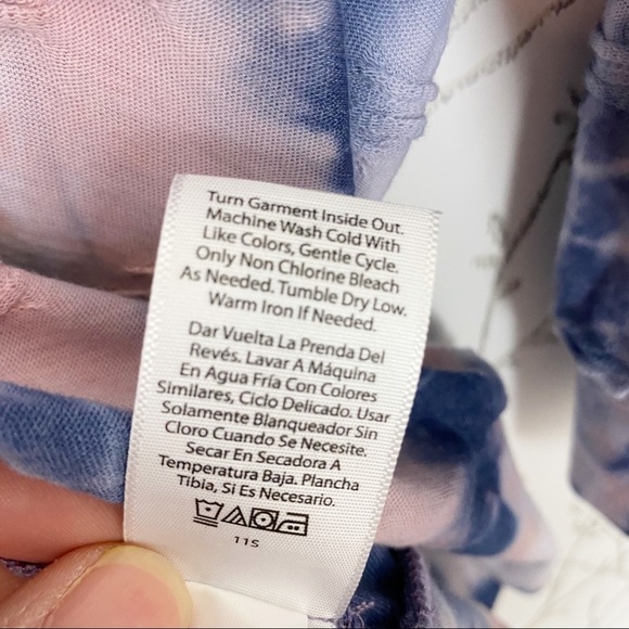 TERRA & SKY Tie Dye Textured Balloon Sleeve 14W - Picture 13 of 15